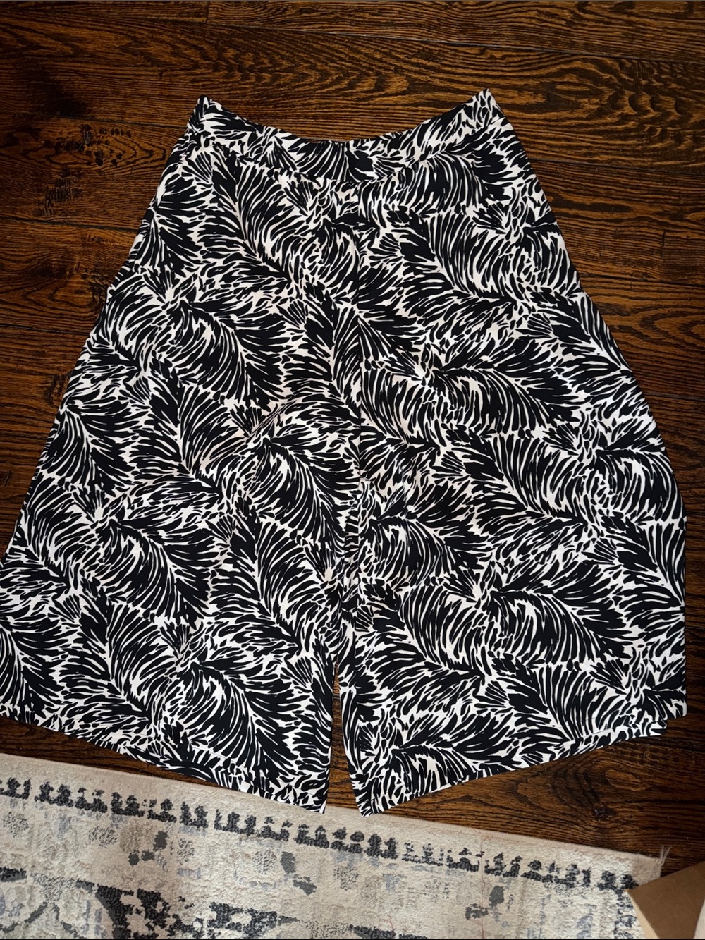 Lands' End Black and White Wide Leg palazzo Pants